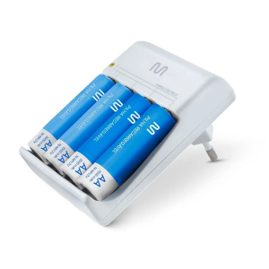 Cargador De Pilas + 4 Pilas AA - Multilaser